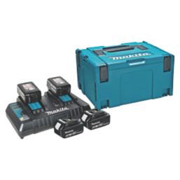 Refurb Makita 197627-6 18V 5.0Ah Li-Ion LXT Batteries & Charger Kit 5 Piece Set