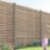 Forest  Double-Slatted  Fence Panels Natural Timber 6' x 6' Pack of 3