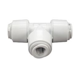 FloPlast FloFit+ Plastic Push-Fit Equal Tees 15mm 5 Pack