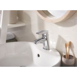 Bristan Orta Chrome 130mm Cloakroom Lever Mono Basin Mixer Tap  With Clicker Waste