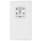 Arlec  2-Gang Dual Voltage Shaver Socket 115/230V White with Colour-Matched Inserts