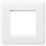 Knightsbridge Curved Edge 2-Module Modular Faceplate White