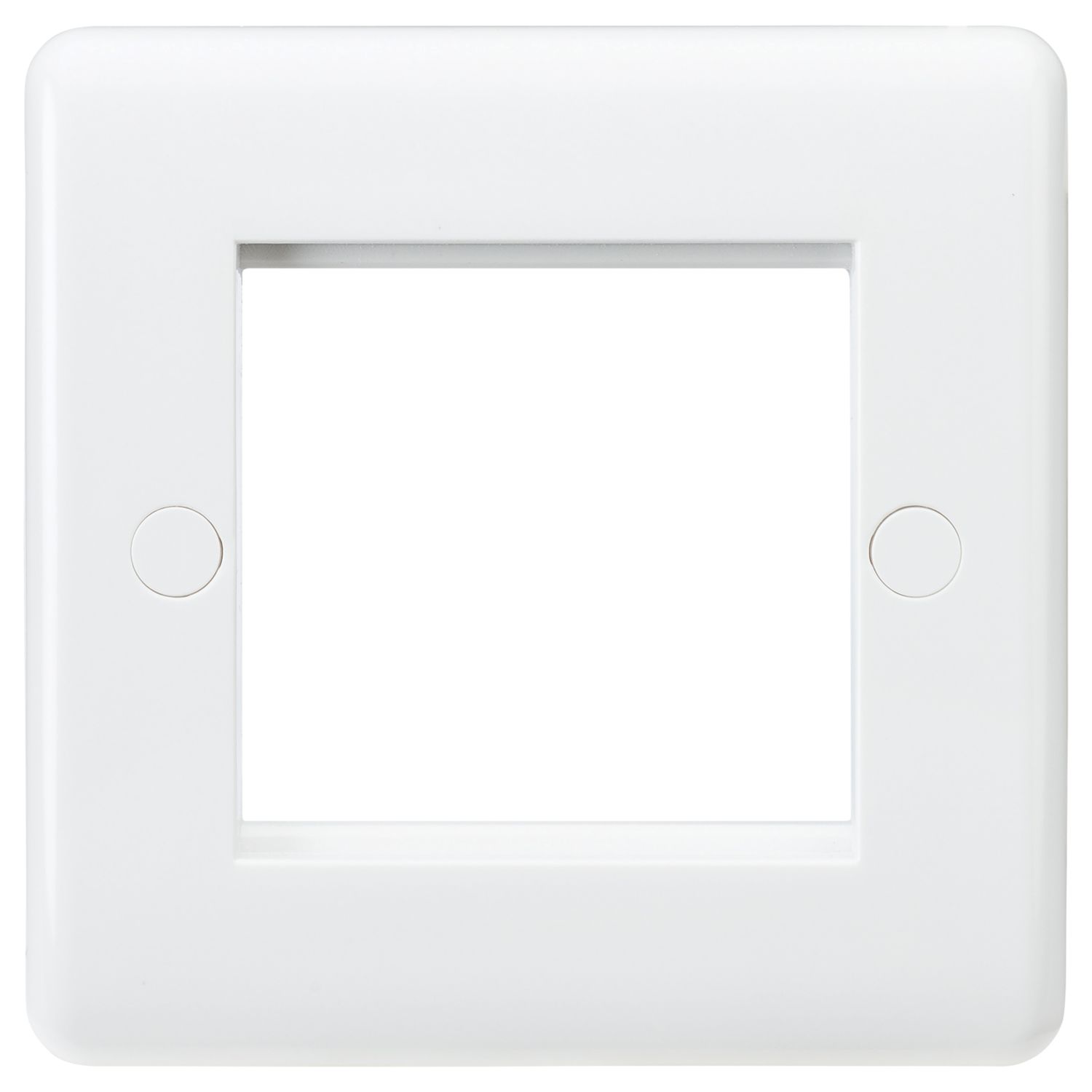 Knightsbridge Curved Edge 2-Module Modular Faceplate White (707YA)