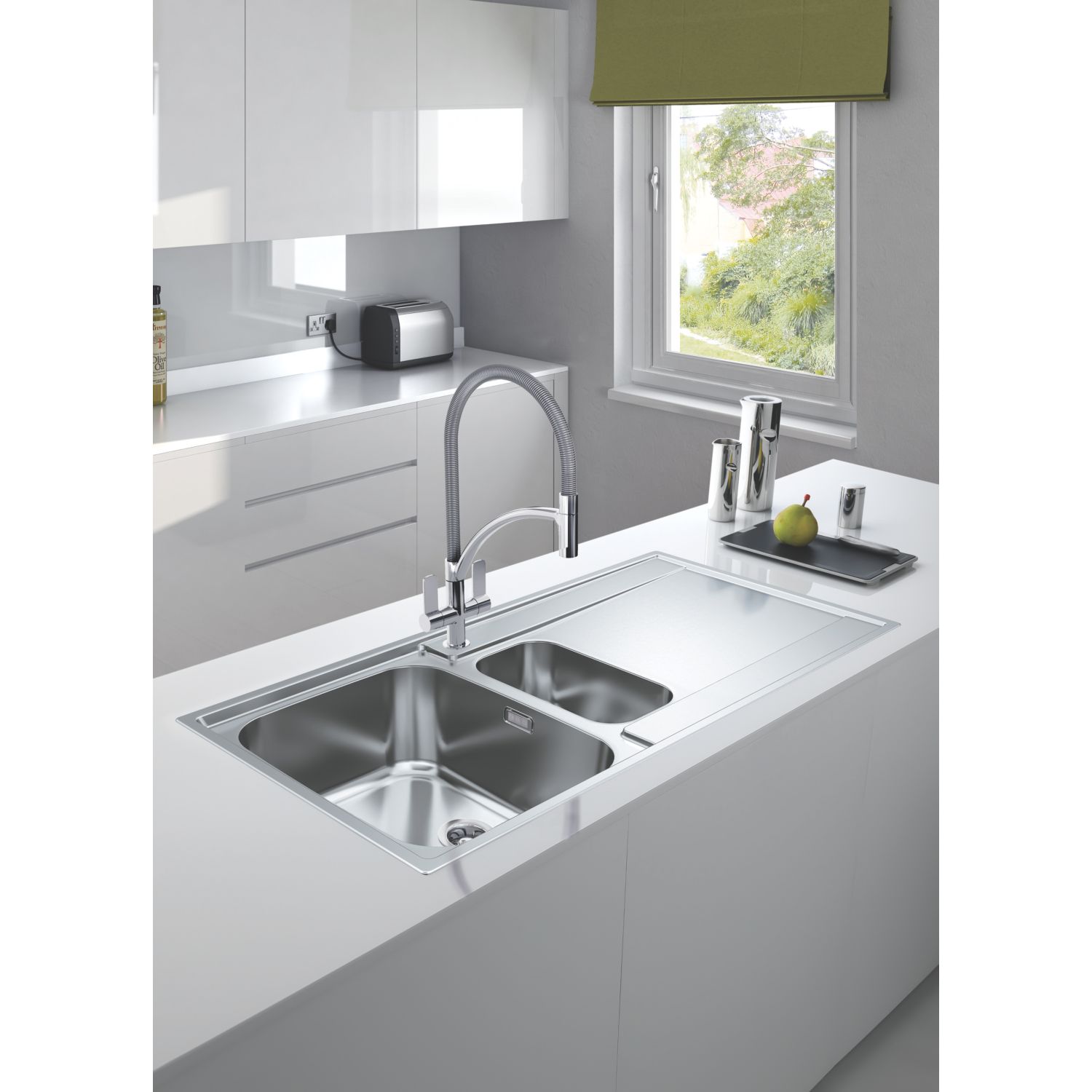 Franke Maris Slim Top 1.5 Bowl Stainless Steel Inset Kitchen Sink 1000mm x 510mm (7082F)