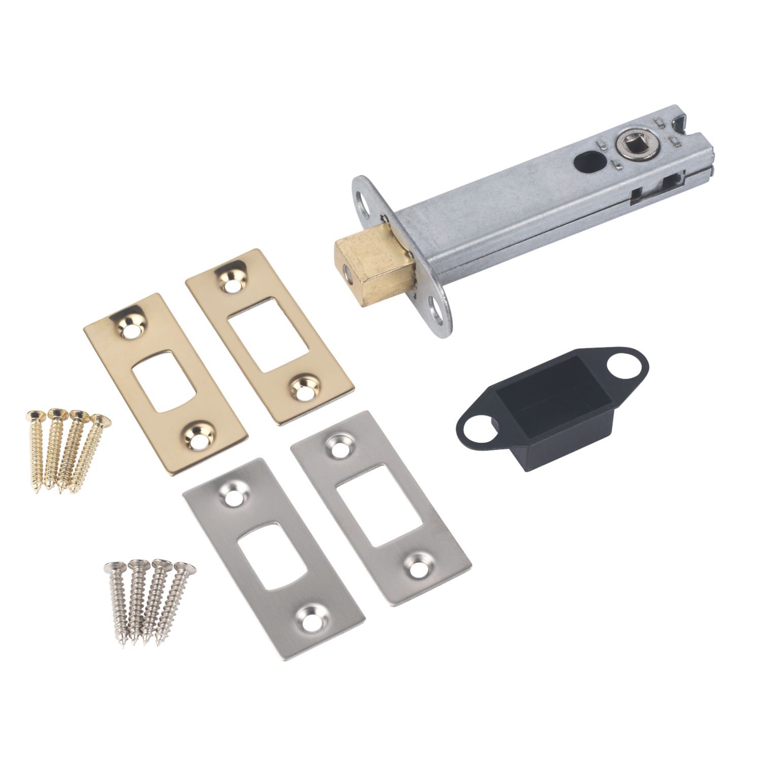 Smith & Locke Electro Brass/Satin Chrome Tubular WC Dead Bolt 101mm Case - 80mm Backset (7083K)