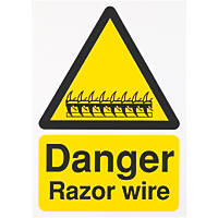"Danger Razor Wire" Sign 400 x 300mm