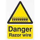 "Danger Razor Wire" Sign 400mm x 300mm