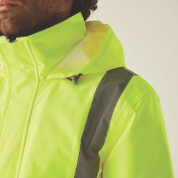Regatta Hi-Vis Pro Contract Dover Parka Jacket Yellow 2X Large 57" Chest