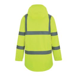 Regatta Hi-Vis Pro Contract Dover Parka Jacket Yellow 2X Large 57" Chest