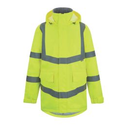 Regatta Hi-Vis Pro Contract Dover Parka Jacket Yellow 2X Large 57" Chest