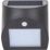 Luceco Prysm
 Outdoor LED Solar-Powered Wall Light, USB Rechargeable With PIR Sensor Black 300lm