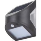 Luceco Prysm
 Outdoor LED Solar-Powered Wall Light, USB Rechargeable With PIR Sensor Black 300lm
