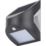 Luceco Prysm
 Outdoor LED Solar-Powered Wall Light, USB Rechargeable With PIR Sensor Black 300lm