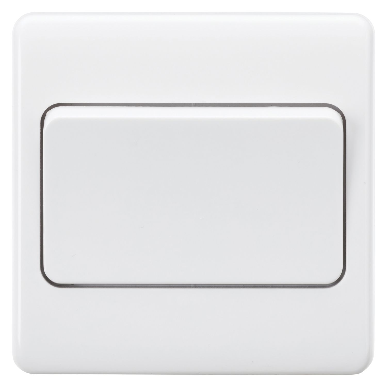 Knightsbridge Curved Edge 10AX 1-Gang Intermediate Switch White (708CR)