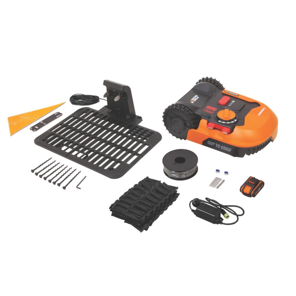 Worx 20V 2.0Ah Li Ion PowerShare Brushless Cordless 18cm WR141E Landroid M500 Robotic Lawn Mower Screwfix