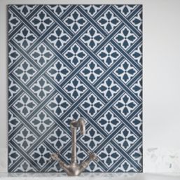 Laura Ashley Mr Jones Midnight Seaspray Kitchen Splashback 600mm x 750mm x 6mm