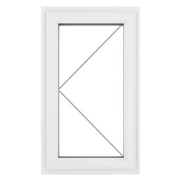 Crystal  Left-Hand Opening Clear Triple-Glazed Casement White uPVC Window 610mm x 1040mm