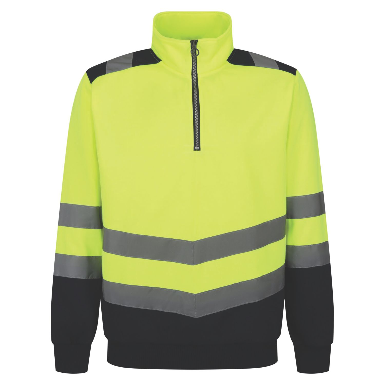 Regatta Pro Hi-Vis 1/4 Zip Fleece Yellow/Navy 3X Large 57" Chest (708JW)