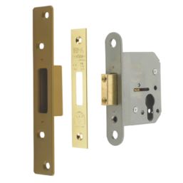 ERA  Polished Brass Euro Deadlock 61mm Case - 56mm Backset