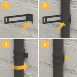 D-Line Pre-Galvanised Steel Safe-D Conduit Saddles 25mm Black 100 Pack