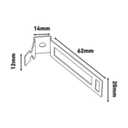 D-Line Pre-Galvanised Steel Safe-D Conduit Saddles 25mm Black 100 Pack