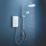 Mira Sport Max Dual with Airboost White/Chrome 9kW  Electric Shower