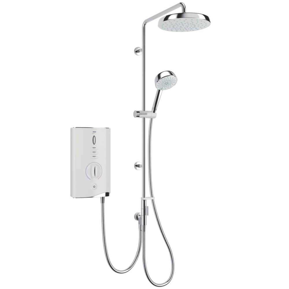 Mira Sport Max Dual White / Chrome 9kW Electric Shower Screwfix
