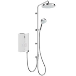 Mira Sport Max Dual with Airboost White/Chrome 9kW  Electric Shower
