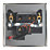 Contactum iConic 13A Unswitched Fused Spur with Neon Brushed Steel with Black Inserts