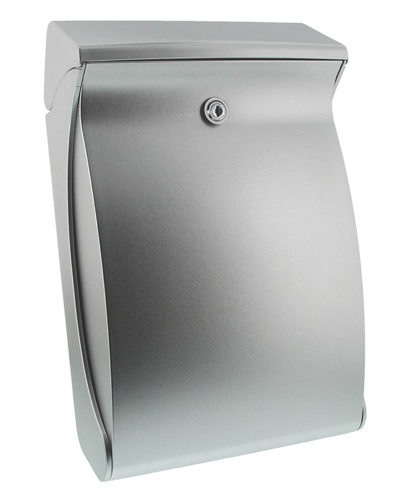 Burg-Wachter Swing Post Box Silver Painted Finish