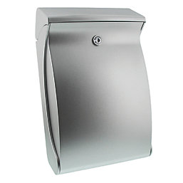 Burg-Wachter Swing Post Box Silver Painted Finish