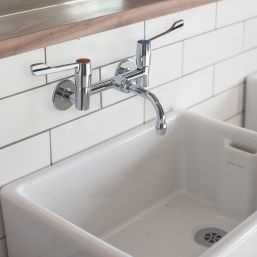 Armitage Shanks Markwik Chrome  235mm Lever 2 Tap Holes Basin Mixer Tap