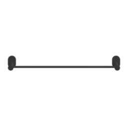 Swirl Caldew Bathroom Towel Rail Black 645mm x 80mm x 70mm