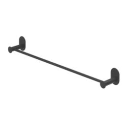 Swirl Caldew Bathroom Towel Rail Black 645mm x 80mm x 70mm