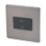 Varilight  10AX 1-Gang 3-Pole Fan Isolator Switch Slate Grey  with Black Inserts