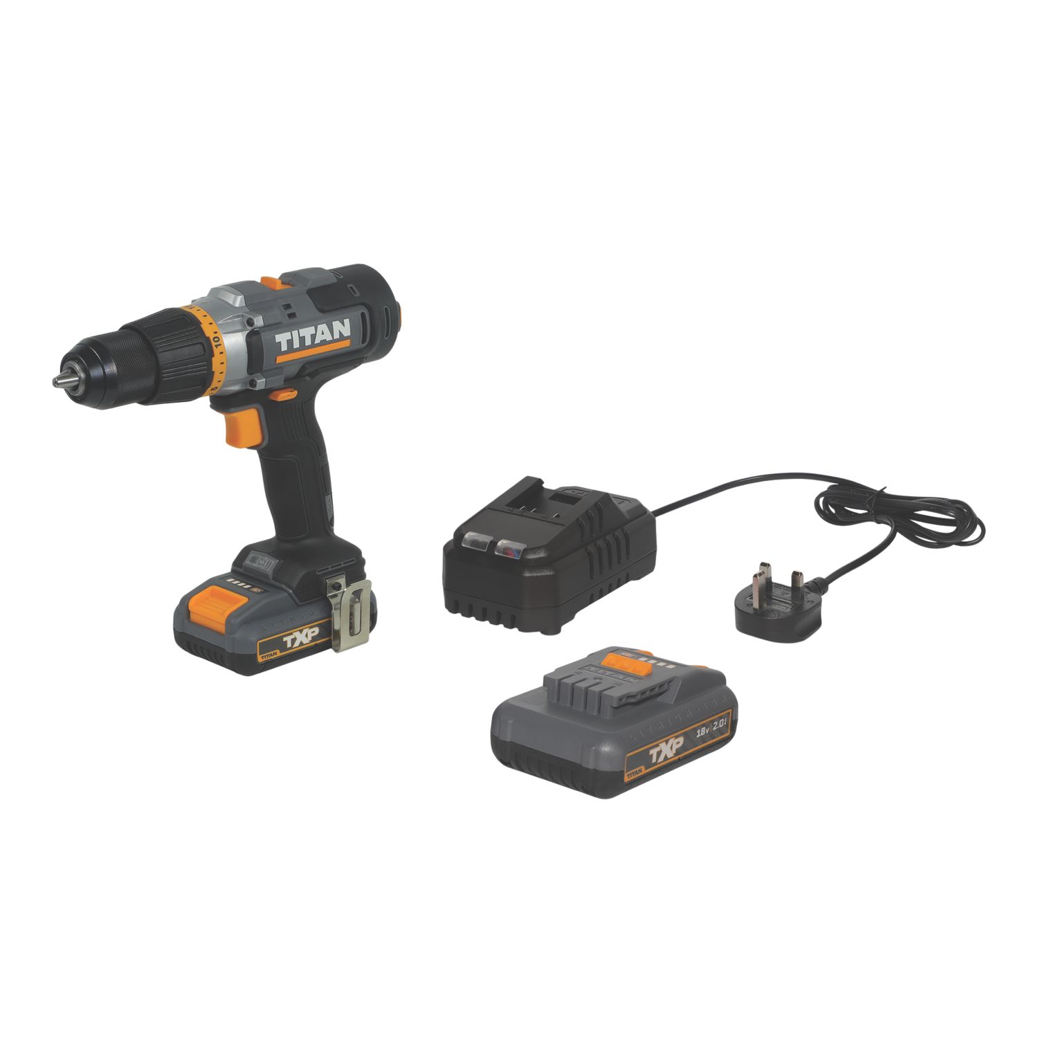 Titan TTI1257COM 18V 2 x 2.0Ah Li-Ion TXP Cordless Combi Drill (709AF)