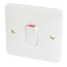 Hager Sollysta WMDP84 20A 1-Gang 2P+E Control Switch White