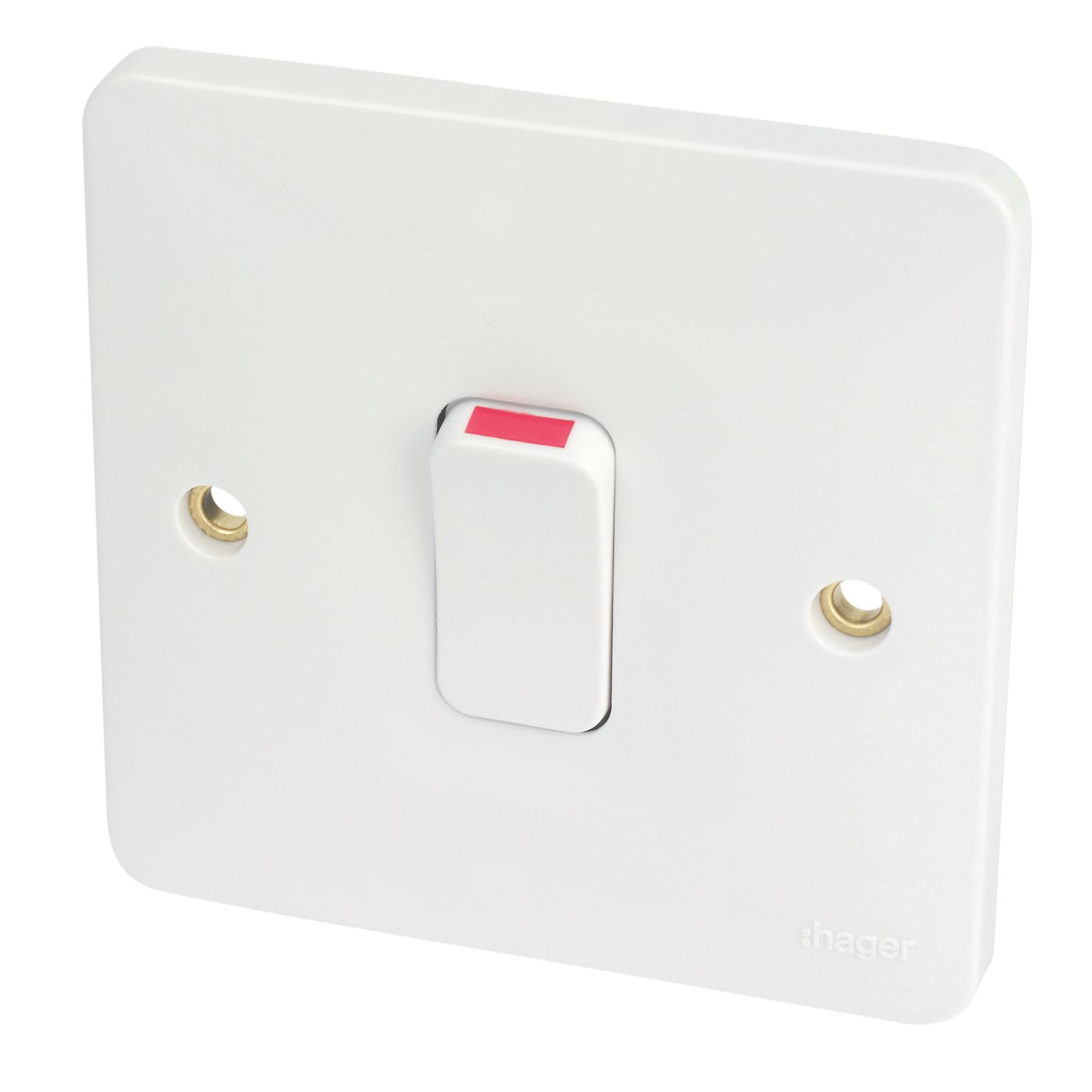 Hager Sollysta WMDP84 20A 1-Gang 2P+E Control Switch White (709AM)