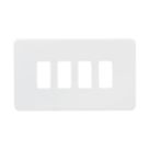 Knightsbridge  4-Module Grid Faceplate Matt White