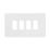 Knightsbridge  4-Module Grid Faceplate Matt White
