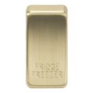 Knightsbridge 'FRIDGE FREEZER' Switch Cover Brushed Brass