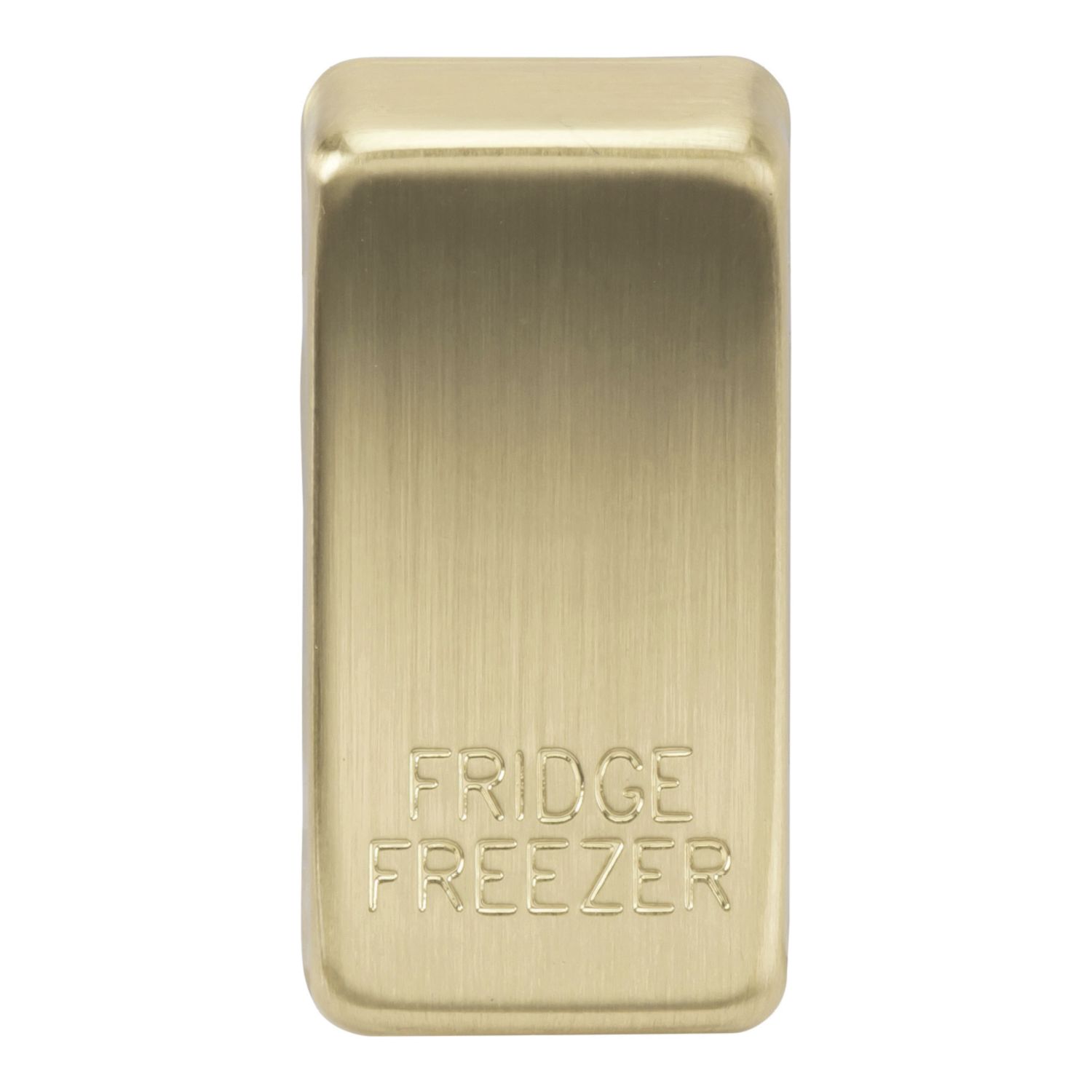Knightsbridge 'FRIDGE FREEZER' Switch Cover Brushed Brass (709CT)
