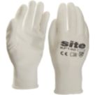 Site  PU Palm Dip Gloves White Large