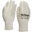 Site  PU Palm Dip Gloves White Large