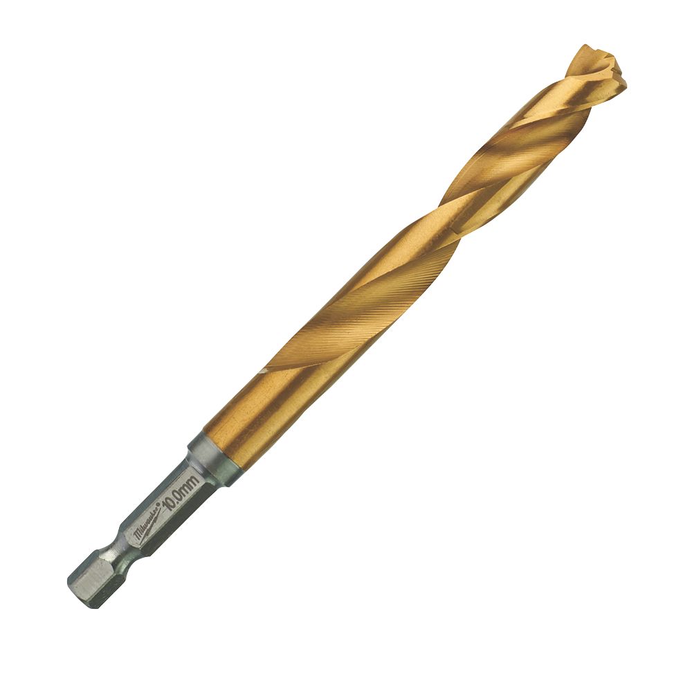 Milwaukee Hex Shank HSS Drill Bit 10mm x 120mm Screwfix