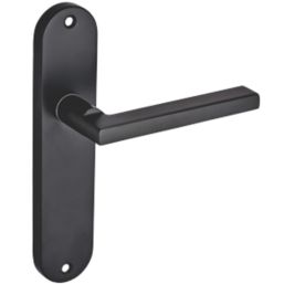 Smith & Locke Murlough Fire Rated Latch Lever Door Handles Pair Matt Black