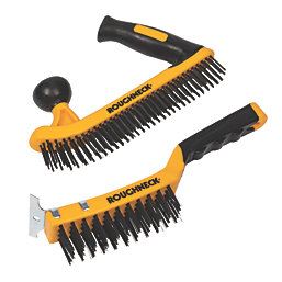 Roughneck Wire Brush Set 2 Pack - Screwfix