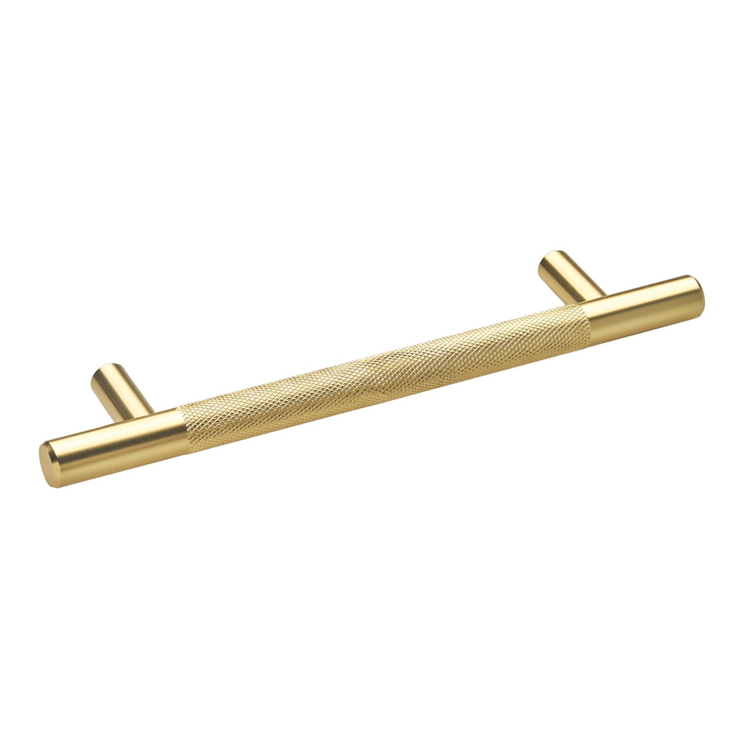 Elite Knobs & Handles Kensington Knurled T Bar Handle Brushed Brass 180mm (709KK)