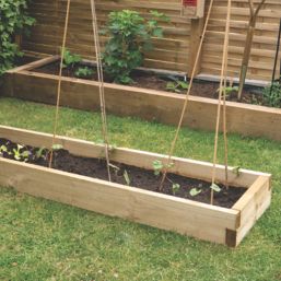 Forest  Rectangular Raised Bed Natural Timber 1800mm x 450mm x 140mm