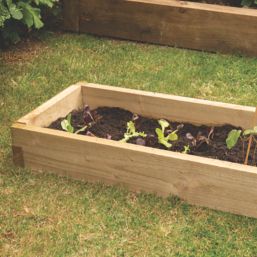 Forest  Rectangular Raised Bed Natural Timber 1800mm x 450mm x 140mm